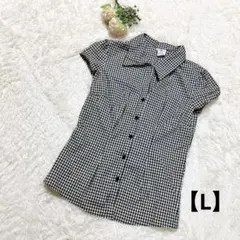 希少 USA製 Ali & Kris 【L】半袖シャツ ギンガムチェック