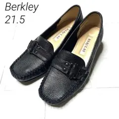 希少サイズ　21.5 バークレー　Berkley シボ皮　黒　ローファー　美品のサムネイル