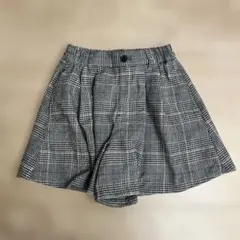 秋冬　チェックショートパンツ　キッズ