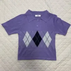 ポロシャツ パープル　紫　レディース　カジュアル