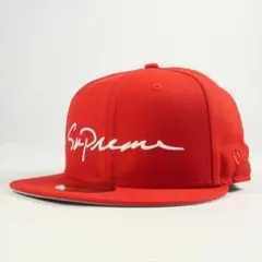 Supreme × NEW ERA 59FIFTY レッドキャップ 7 1/2