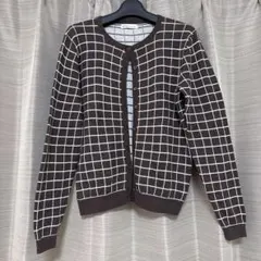 earth music&ecology チェック柄カーディガン