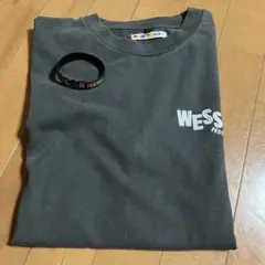 WESSIO WEST. ラバーバンド　Tシャツ　チャコール　Mサイズ