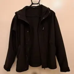 SHIPS ブラック ナイロンジャケット フード付き