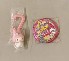 カラフルカラビナマスコットチャーム&キラキラBIG缶バッチ2 マイメロ