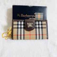 新品未使用 BURBERRY シャドーホース4連キーケース ノバチェック