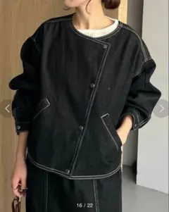 【美品】CAPRICIEUX LEMAGE 23SS デニムジャケット　ブラック