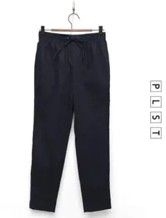 D512/美品 PLST イージーパンツ ジョガーパンツ リネン S 濃紺