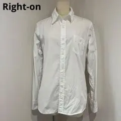 ライトオン　メンズ　白　長袖シャツ