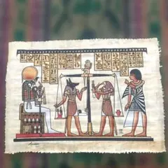 エジプト古代の壁画風アート　パピルス本物