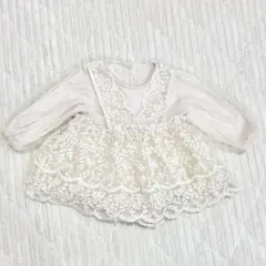 韓国ベビー服 ベビードレス レースワンピース ロンパース 80