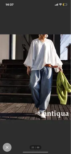 antiqua アンティカ　サーカスデニムパンツ　ライトブルーＭＬ