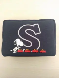 スヌーピー ポーチ ダークグレー