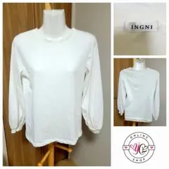 INGNI ホワイト 長袖 Tシャツ バルーンスリーブ