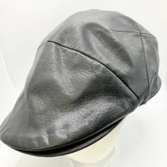 【美品】CA4LA　カシラ　KNOX　レザー　ハンチング　ブラック　Mサイズ