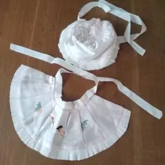 お宮参り よだれかけと帽子セット ピンク色