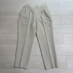 ホワイト プリーツ入り スラックス L Lサイズ