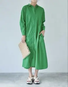 2wayカシュクールワンピース グリーン