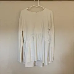 ペプラム切り替えトップス　長袖　OPAQUE.CLIP