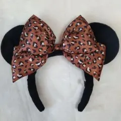 ディズニーリゾート　ヒョウ柄　カチューシャ　レオパード　ミニー
