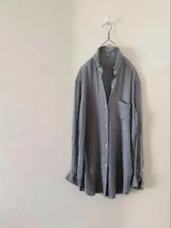 リネン100% MARKAWARE ヘンプ長袖シャツ グレー - メルカリ