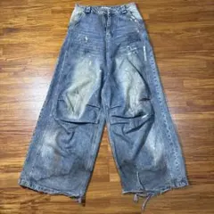 goat essence TUCK WIDE DENIM PANTS サイズ2 - メルカリ