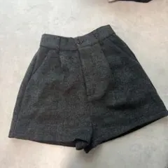 ヘリンボーン グレー ハーフパンツ Sサイズ