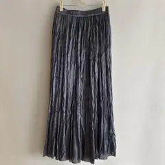 URBAN RESEARCH ブルーグレー ロング プリーツスカート