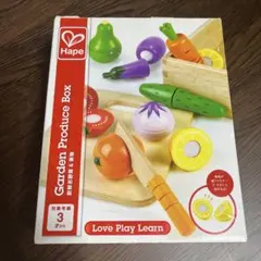 Hape ハペ 木製おままごとセット 新鮮お野菜＆果物 木箱付き 知育玩具のサムネイル