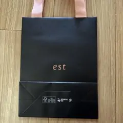 est ショップ袋 中型 黒 ピンクハンドルのサムネイル