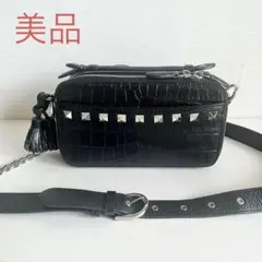 urban outfitters クロコ型押し ショルダーバッグ ブラウン - メルカリ