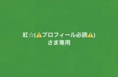紅☆(⚠️プロフィール必読⚠️)さま専用のサムネイル