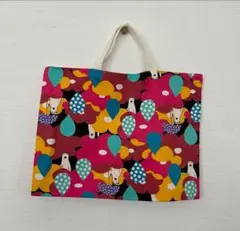 【新品未使用】ハンドメイド レッスンバッグ 手提げバッグ 図書バッグ