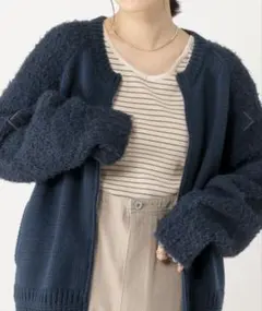 studio CLIP 3ゲージバルキーニットブルゾン