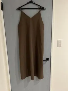 GU ブラウン キャミソール ロングワンピース