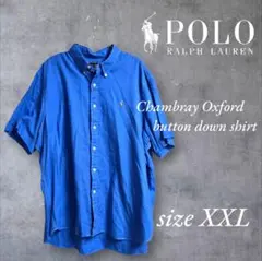 RALPHLAURENラルフローレン シャンブレーオックスフォードシャツ XXL