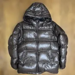 00's adidas 刺繍ロゴ ダウンジャケット フード着脱可 ブラウン