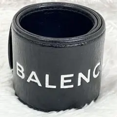 極美品✨ バレンシアガ サイクル ブレスレット バングル アリーナ　本革 黒のサムネイル
