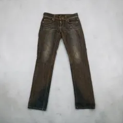 SOMETHING スキニーデニム y2k グランジarchive W70cmのサムネイル