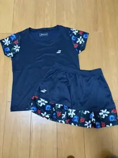 テニスウェアセット M ネイビー フラワー