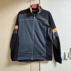 asics アシックス　アウター　グレー／ブラック／オレンジ