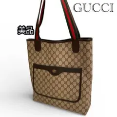 【美品✨】GUCCI トートバッグ GG シェリーライン A4サイズ収納◎