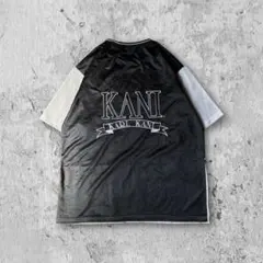 【一点物】KANI SPORTビッグロゴ刺繍メッシュリンガーTシャツHIPHOPのサムネイル
