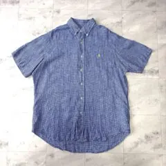 【名品図鑑】Ralph Lauren リネン100% ボタンダウンシャツ L
