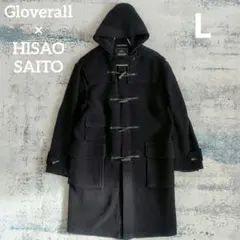 90s グローバーオール キングストン ダッフルコート ヘリンボーン 黒 L