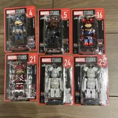 6点セット MARVEL Happy くじ「BE@RBRICK」 ベアブリック