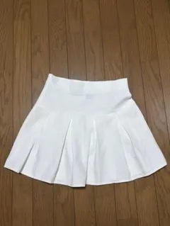 SHEIN ホワイト プリーツミニスカート