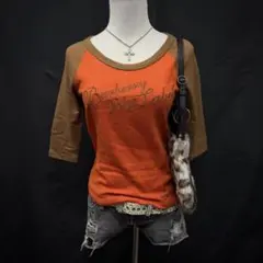 Burberry バーバリー　平成ギャルy2k グランジ　ラグラン　ピチT ロゴ