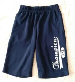 Champion ネイビー ハーフパンツ　ジャージ 140サイズ