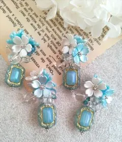 580★2ペア4個オリジナルチャーム、コネクター、フラワー、桜、さくら、シルバー